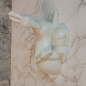 VINTAGE 1984 GALLERY ORIGINALS MAMA DEER & FAWN ART DECO STYLE POTTERY FIGURINE